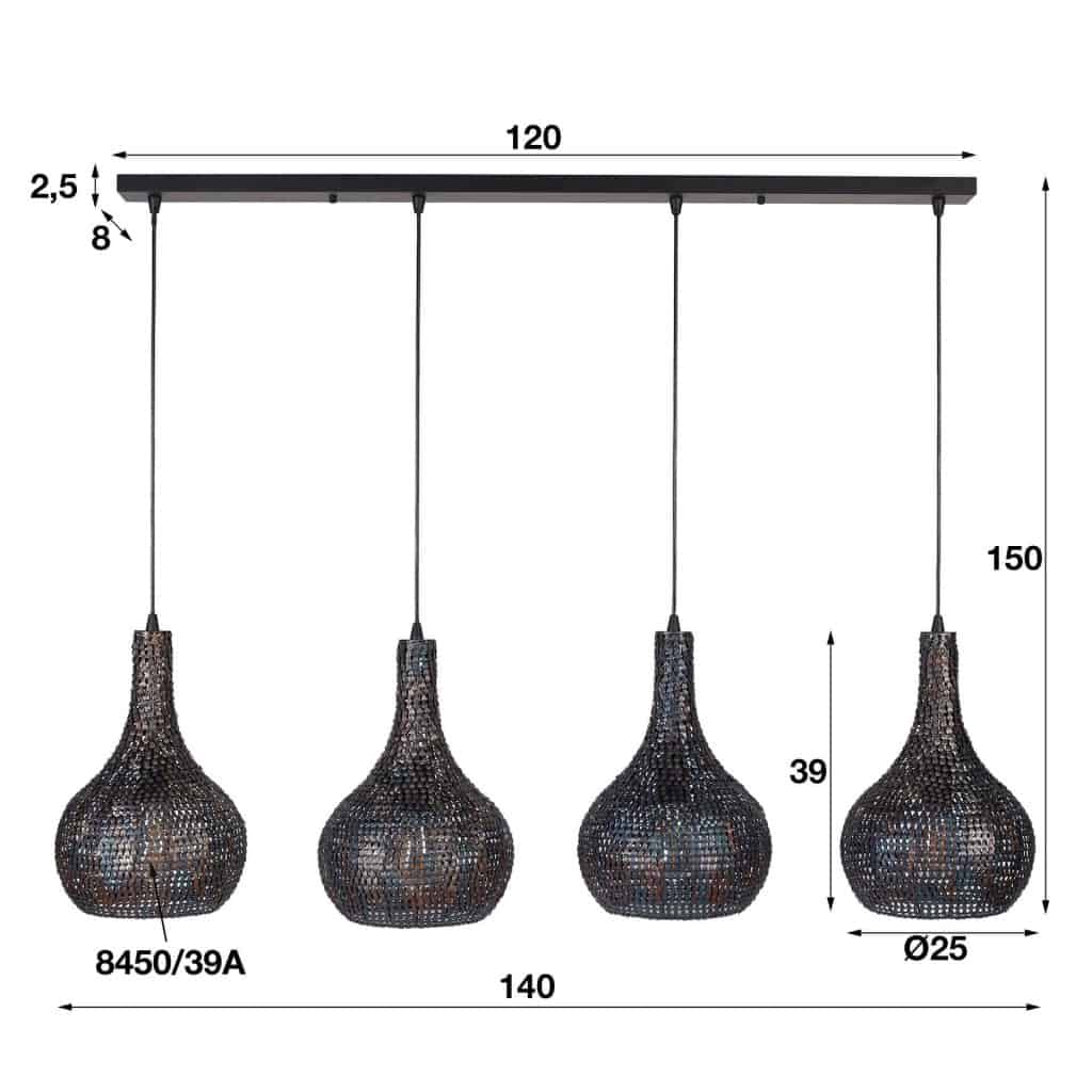 Hanglamp 4L Droplet Mesh