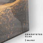 Grey & Gold Abstract Marble – Glas – Bild 4