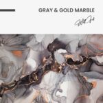 "Grey & Gold Abstract Marble" – Bild 7