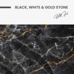 Black,  White & Gold Stone – Glas – Bild 5