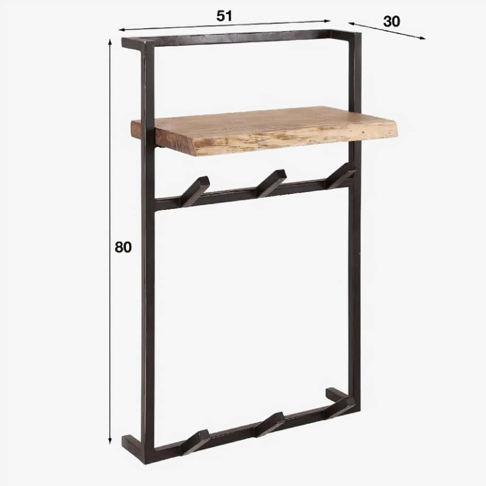 Kapstok Wood (8 haken)