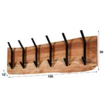 Doppelter Garderobenständer Long Wood (8 haken) – Bild 9