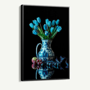 1.-Cvas-Detail-1-Delft-Blue-&-Dutch-Tulips-II