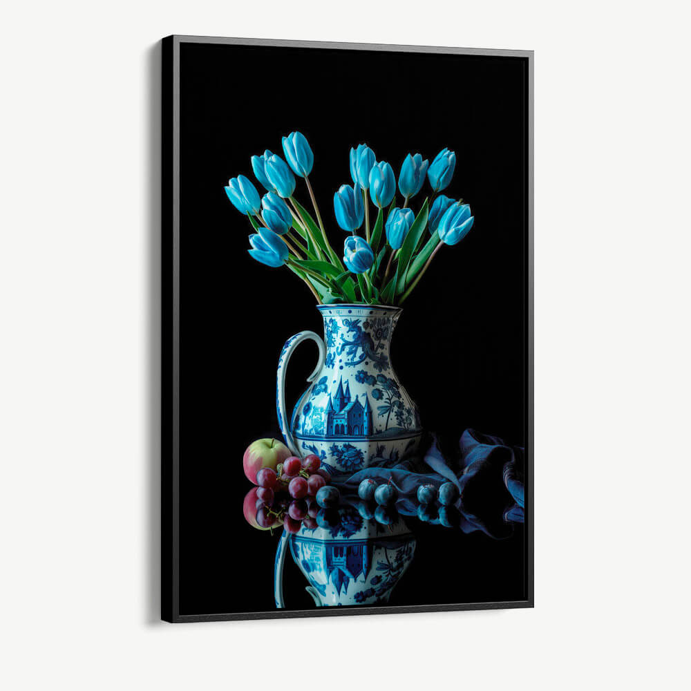 1.-Cvas-Detail-1-Delft-Blue-&-Dutch-Tulips-II