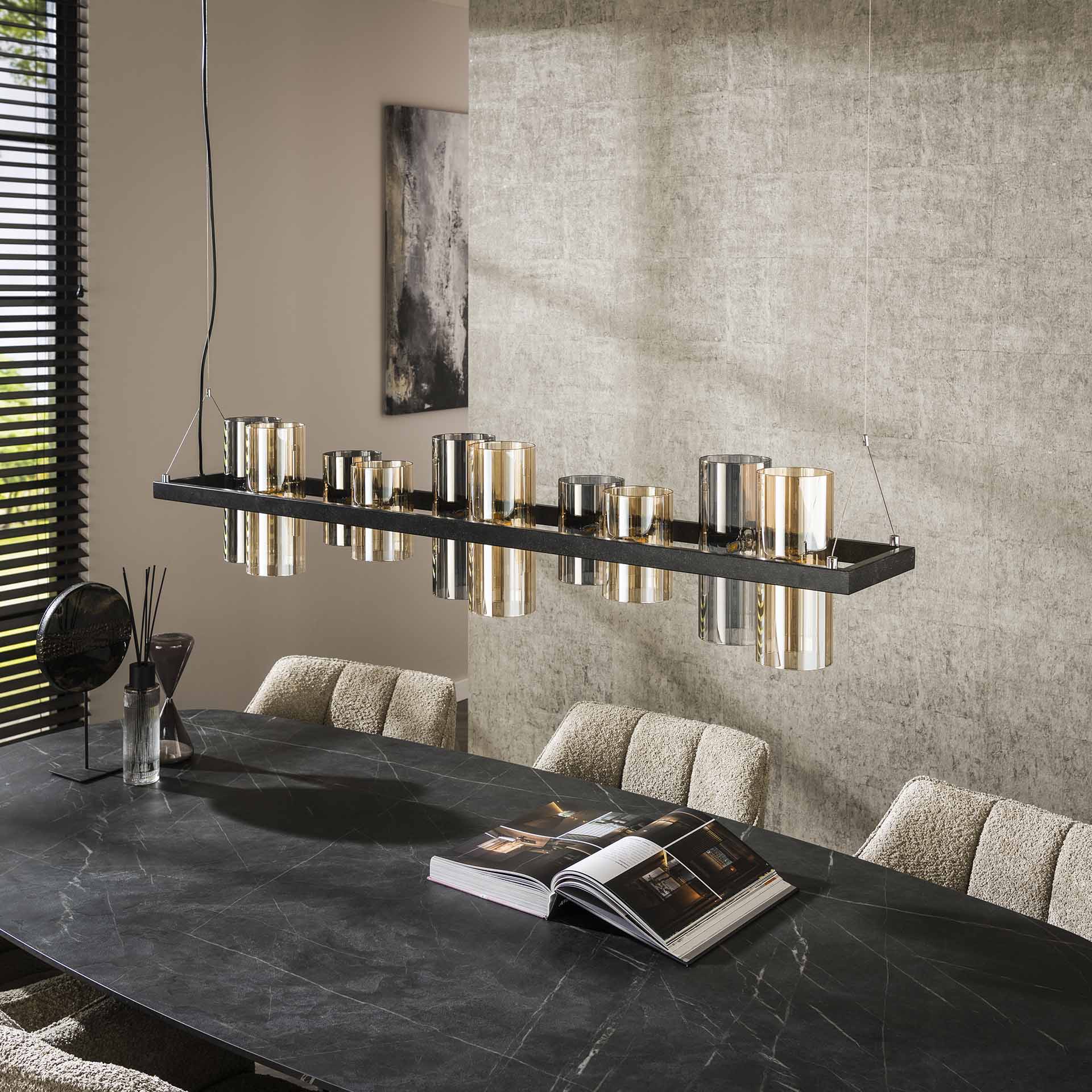 Hanglamp 10L cylinder mixed glass 2