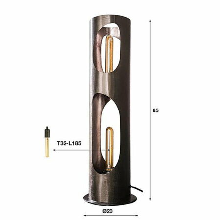 Vloerlamp Ø20 organic cylinder 3