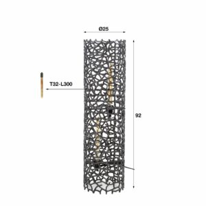 Vloerlamp Ø25 weaver cylinder L 4