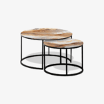 Couchtische Schwarz - Brown & Gold Marble