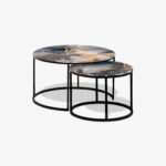 Couchtische Schwarz - Abstract Marble