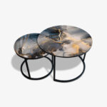 Couchtische Schwarz - Abstract Marble – Bild 2