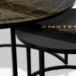 Couchtische Schwarz - Amsterdam Gold – Bild 3