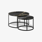 Couchtische Schwarz - Black & Gold Stone