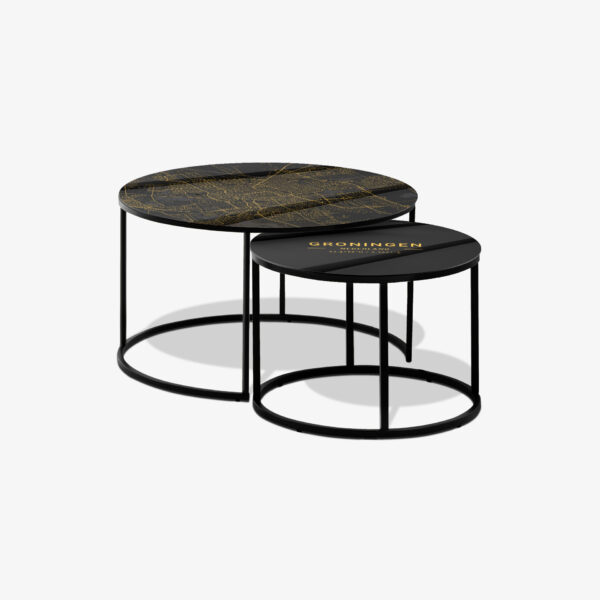 Couchtische Schwarz - Groningen Gold