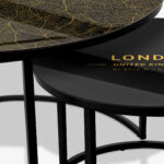 Couchtische Schwarz – London Gold – Bild 3