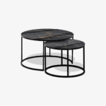Couchtische Schwarz - Black & Gold Marble