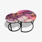 Couchtische Schwarz - Purple Marble – Bild 2