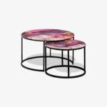 Couchtische Schwarz - Purple Marble