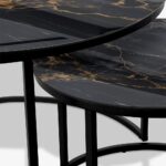 Couchtische Schwarz - Black & Gold Marble – Bild 3