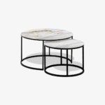 Couchtische Schwarz - White & Gold Marble