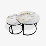 Couchtische Schwarz - White & Gold Marble – Bild 2