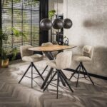 Bartisch 140 aus organischem / recyceltem Teakholzfurnier