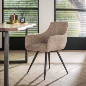 Sessel Boucle drehbar. VPE2 / Boucle-Sandfarbe