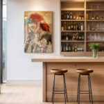 Woman and Butterflies – Glas – Bild 3