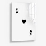 LV Hearts White – Glas