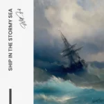 Ship in the Stormy Sea – Glas – Bild 4