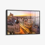 Sunset view of Gran Via in Madrid – Glas – Bild 2