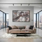 "Grey & Gold Abstract Marble" – Bild 3