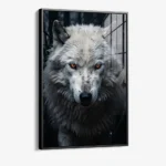 Snowy Wolf II – Glas – Bild 2