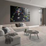 Tony Montana - Glas 80x120 cm / Ohne Rahmen – Bild 2
