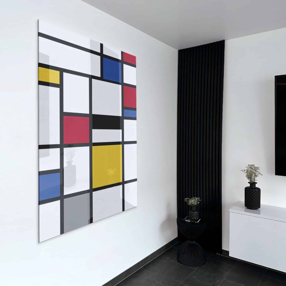 Mondriaan - Glas 60x90 cm / Ohne Rahmen – Bild 2