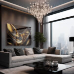 Molten Elegance – Glas 80x120 cm / Ohne Rahmen – Bild 2