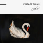 Vintage Swan – Glas 80x120 cm / Ohne Rahmen – Bild 3