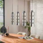 Hängelampe 4L Zylinderglas / Artic schwarz – Bild 2