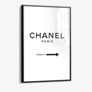 Way to Paris – Glas 40x60 cm / Mit Rahmen (schwarz)