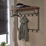 Garderobe Daytona 12 Haken Hutablage / Solid Saja natur