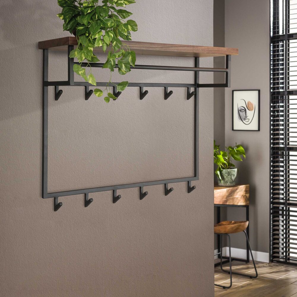 Garderobe Daytona 12 Haken Hutablage / Solid Saja natur – Bild 4
