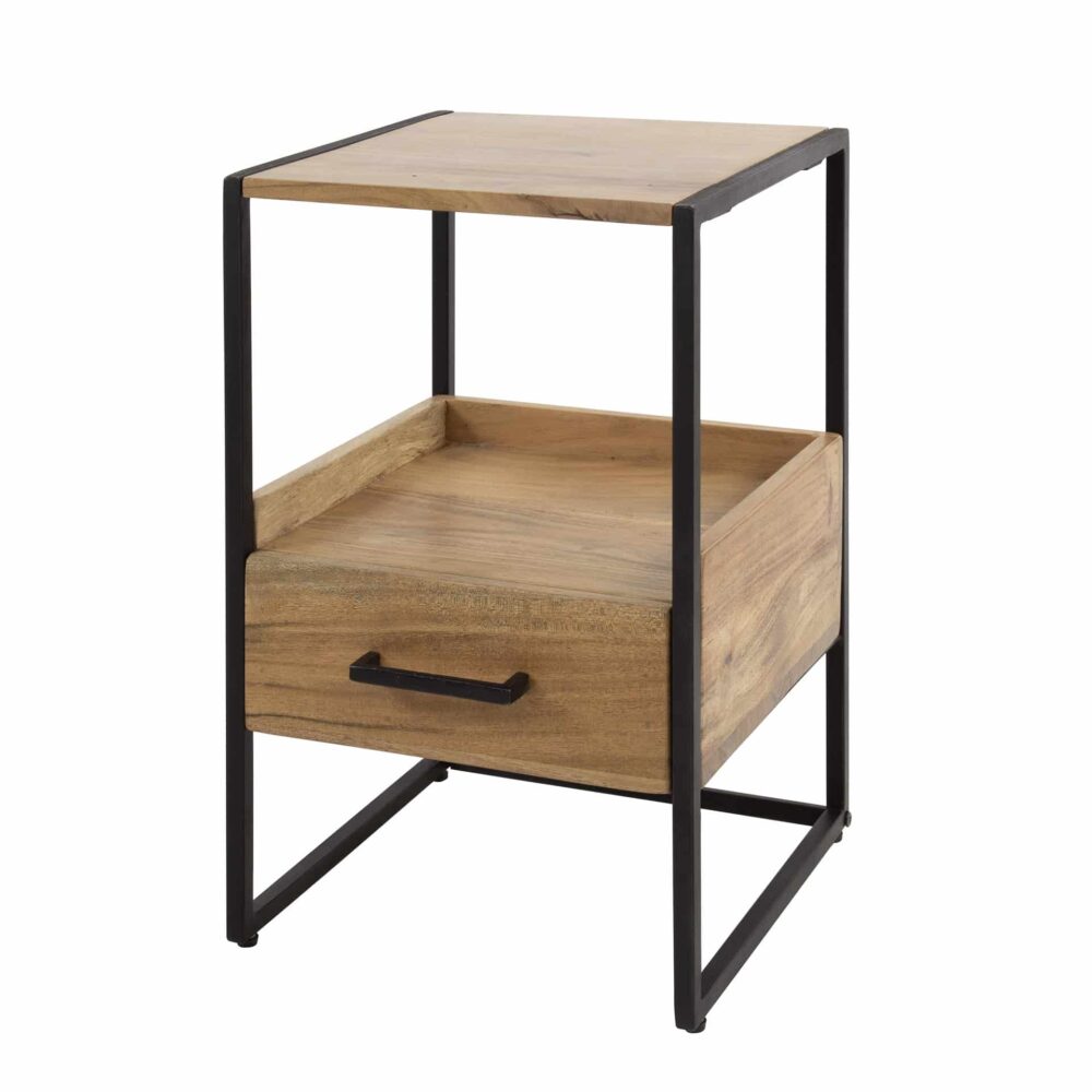 Nachttisch 1L XS Nische / Massive Akazie natur – Bild 5