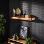 Wandregal 100 Stufen / Massive Akazie natur
