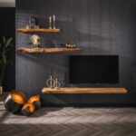 Wandregal 150 Stufen / Massive Akazie natur – Bild 4