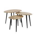 Couchtisch-Set/3 organisch / Massive Akazie natur – Bild 5