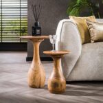 Beistelltisch-Set / 2 solide Basis-Tropfen / Massiver Wechselstrom