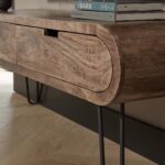 TV-Schrank 2L 135 Fass / Massive Mangosandfarbe – Bild 4
