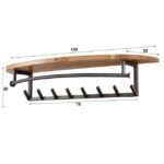 Garderobe rund 8 Haken Hutablage / Massiv ac – Bild 4