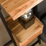Nachttisch XS Stufe / Massive Akazie natur – Bild 5