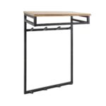 Garderobenständer nach Maß hoch 2x4 Haken / Massive Akazie natur – Bild 4