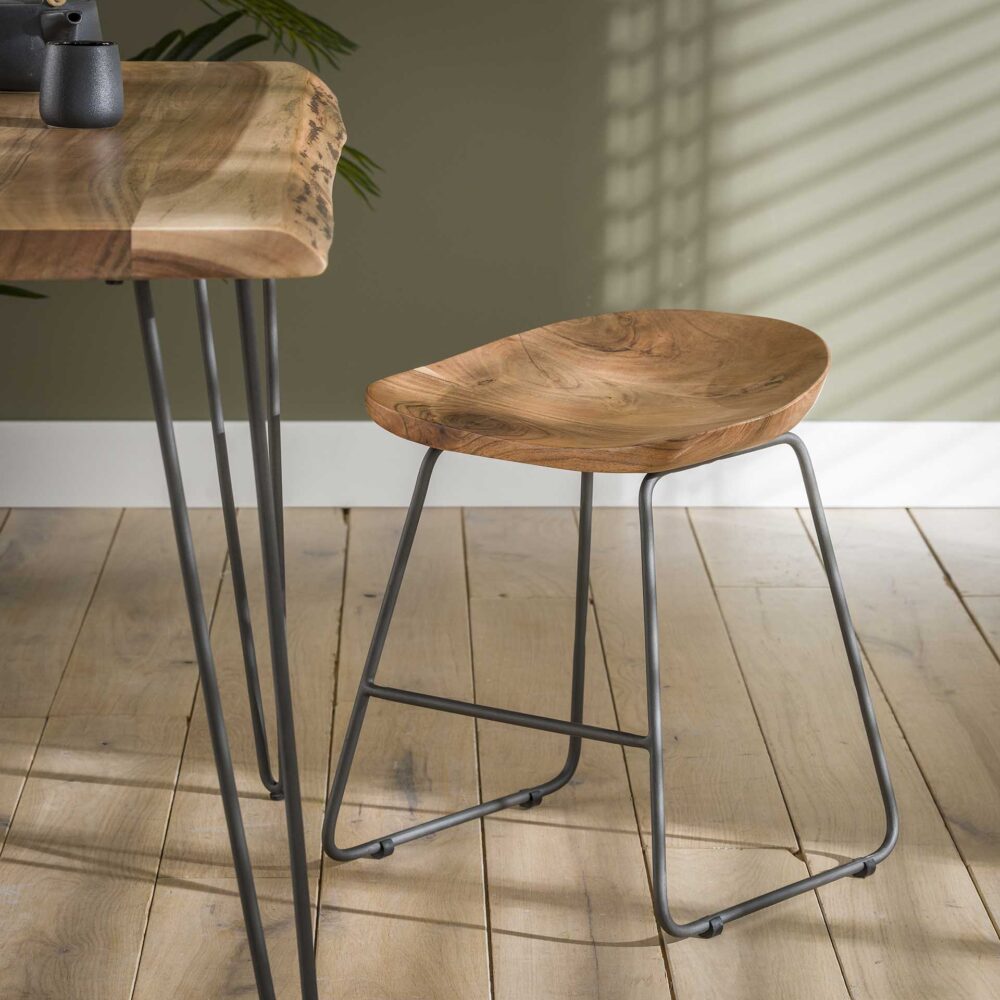 Hocker Holz ergo. VPE2 / Massive Akazie natur – Bild 1